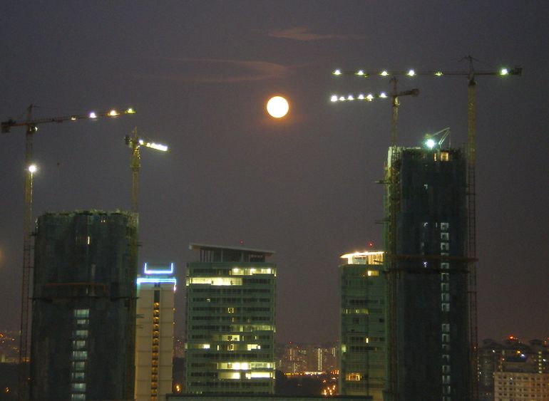 Moon over Mega Mall